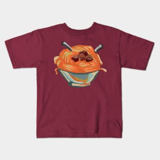 Valentine Pasta Lover Design1 Kids T-Shirt